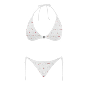 White Pomeranian Pattern Sexy Bikinis Two-Pieces Swimsuits