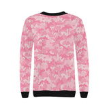 Pink Camo Camouflage Pattern Women's Crew Neck Sweatshirt