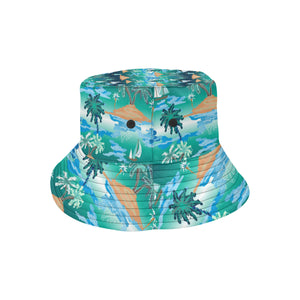 Sailboat Water Color Pattern Unisex Bucket Hat