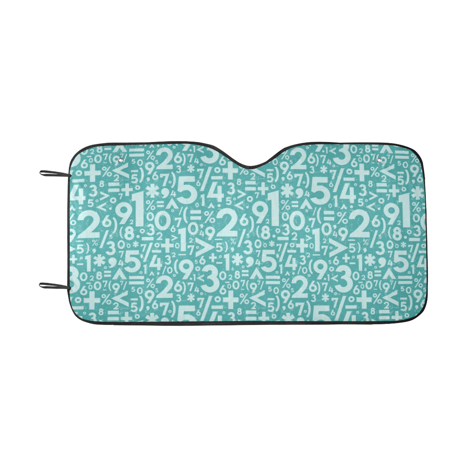 Math Pattern Print Design 05 Car Sun Shade