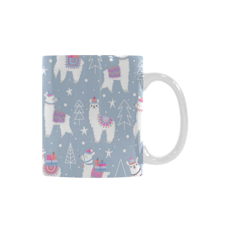 Llama Chirstmas Pattern Classical White Mug (FulFilled In US)