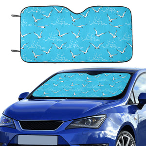 Seagull Pattern Print Design 05 Car Sun Shade