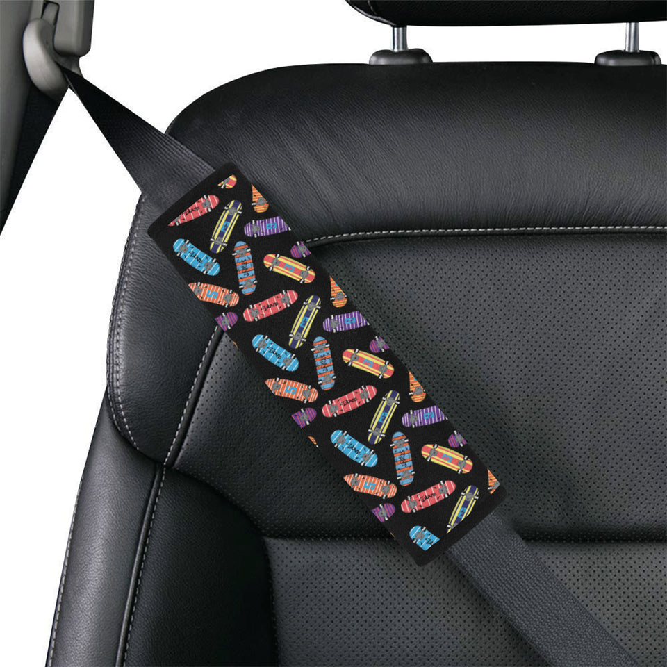 Skate Board Pattern Print Design 04 Car Seat Belt Cover