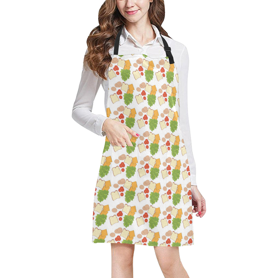 Sandwich Pattern Print Design 02 Adjustable Apron