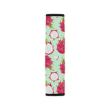 Dragon Fruit Pattern Green Background Car Seat Belt Cover