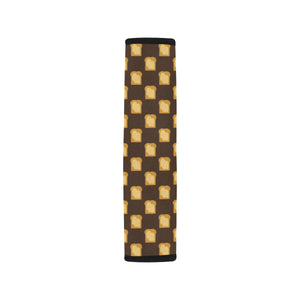 Bread Toast Pattern Print Design 01 Car Seat Belt Cover