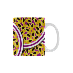 Passion Fruit Seed Pattern Classical White Mug (FulFilled In US)