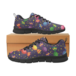 Candy Star Pattern Men's Sneakers Black