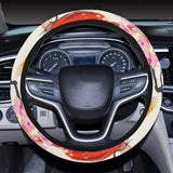 Colorful Koi Fish Carp Fish and Sakura Pattern Car Steering Wheel Cover