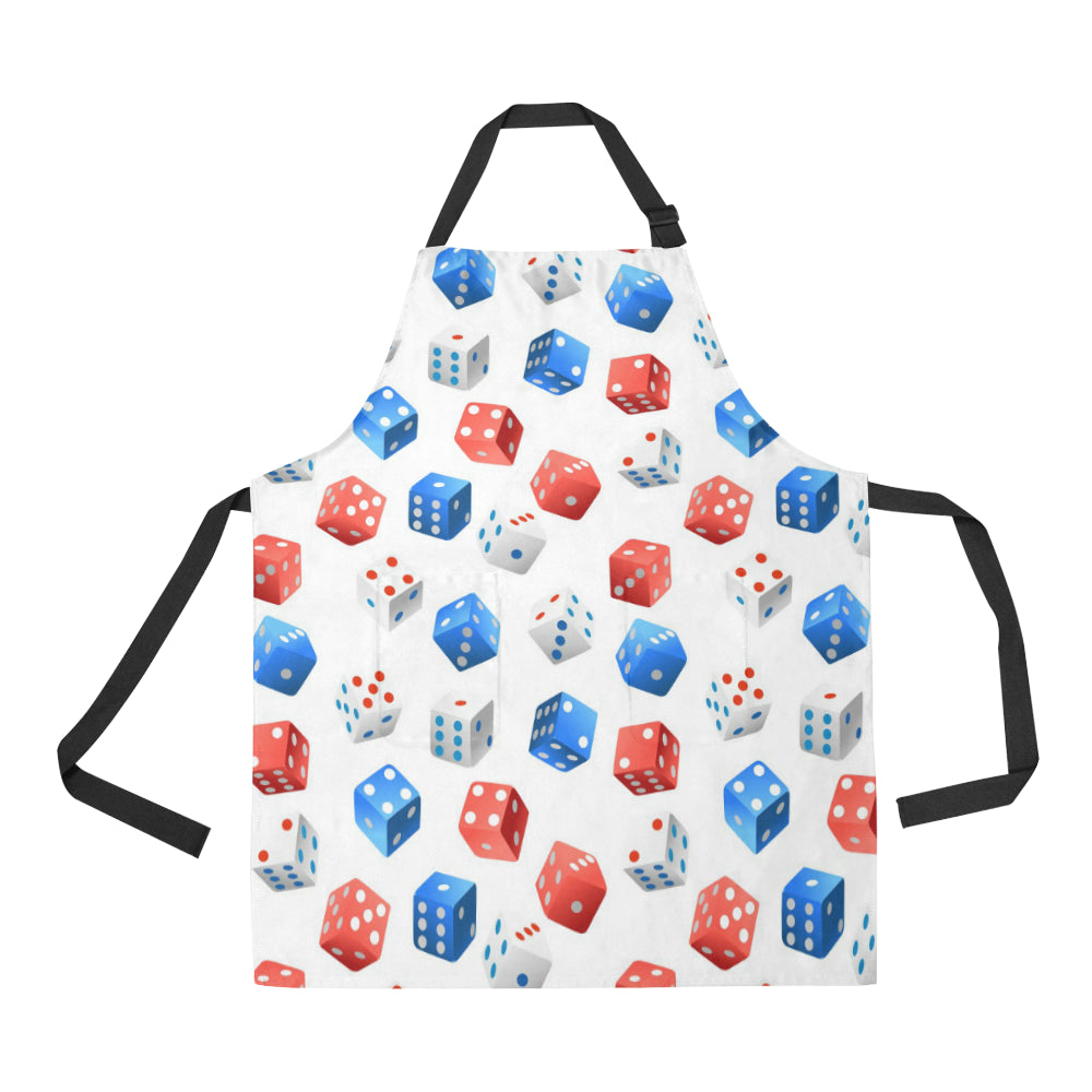 Dice Pattern Print Design 01 Adjustable Apron