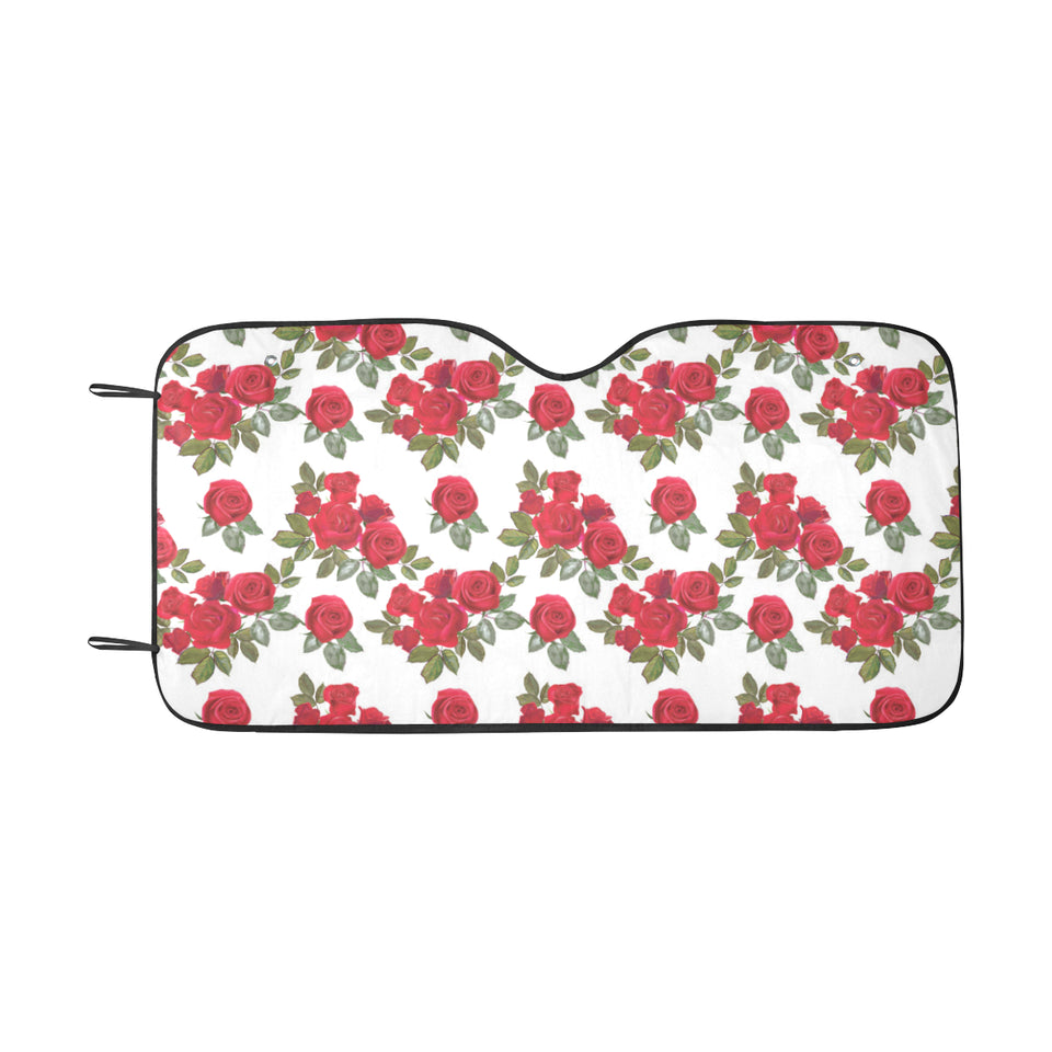 Rose Pattern Print Design 05 Car Sun Shade