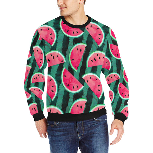 Watermelon Pattern Men's Crew Neck Sweatshirt