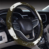 Polar Bear Pattern Background Car Steering Wheel Cover