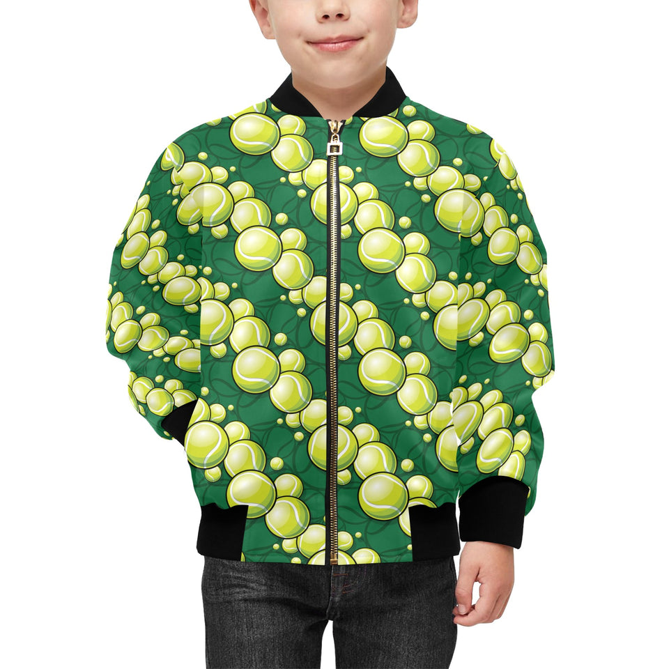 Tennis Pattern Print Design 04 Kids' Boys' Girls' Bomber Jacket