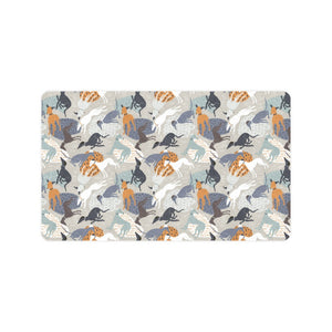 Greyhound Pattern Print Design 04 Doormat