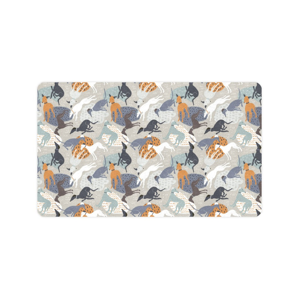 Greyhound Pattern Print Design 04 Doormat