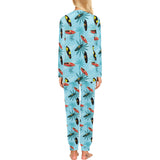 Surfboard Pattern Print Design 03 Women's All Over Print Pajama Set