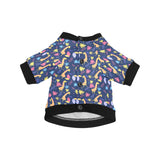 Giraffe Pattern Print Design 04 All Over Print Pet Dog Round Neck Fuzzy Shirt