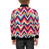 Zigzag Chevron Pattern Background Kids' Boys' Girls' Bomber Jacket