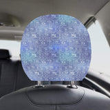 Chemistry Periodic Table Pattern Print Design 02 Car Headrest Cover