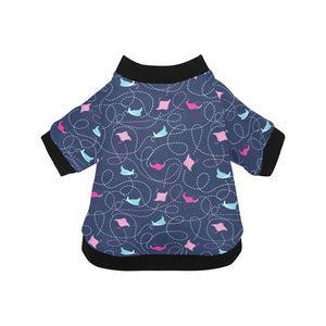 Stingray Pattern Print Design 05 All Over Print Pet Dog Round Neck Fuzzy Shirt