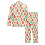 Ladybug Pattern Print Design 02 Men's Long Pajama Set