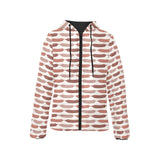 Sausage Pattern Print Design 02 Women's Padded Hooded Jacket