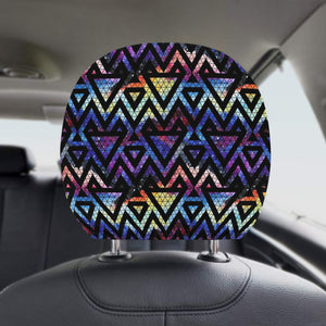 Space Colorful Tribal Galaxy Pattern Car Headrest Cover