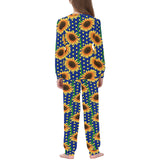 Sunflower Pokka Dot Pattern Kids' Boys' Girls' All Over Print Pajama Set