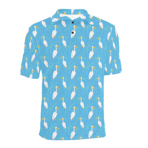 Pelican Pattern Print Design 02 Men's All Over Print Polo Shirt