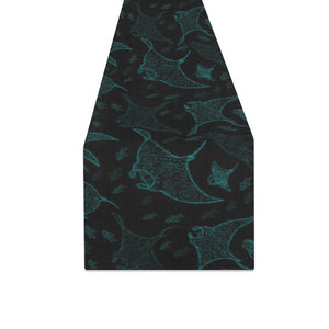 Stingray Pattern Print Design 02 Table Runner