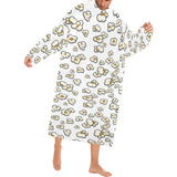 Popcorn Pattern Print Design 04 Blanket Robe with Sleeves