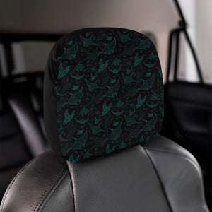 Stingray Pattern Print Design 02 Car Headrest Cover