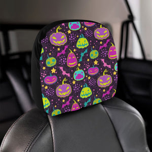 Halloween Pumpkin Bat Pattern Car Headrest Cover