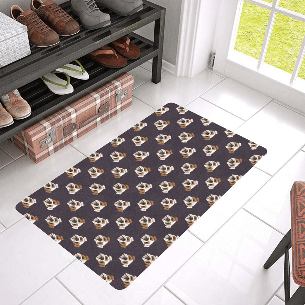 English Bulldog Pattern Print Design 03 Doormat