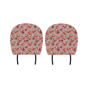 Grapefruit Pattern Background Car Headrest Cover