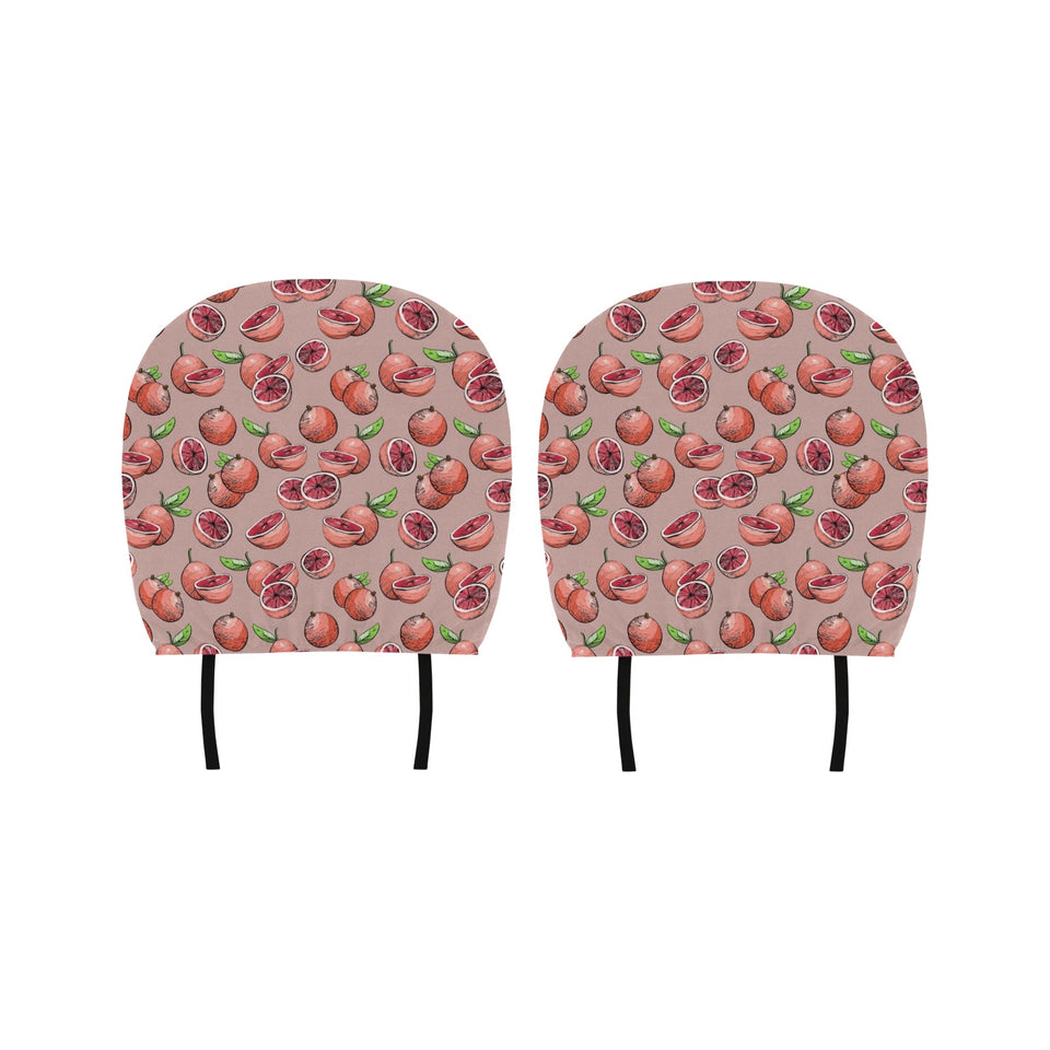 Grapefruit Pattern Background Car Headrest Cover