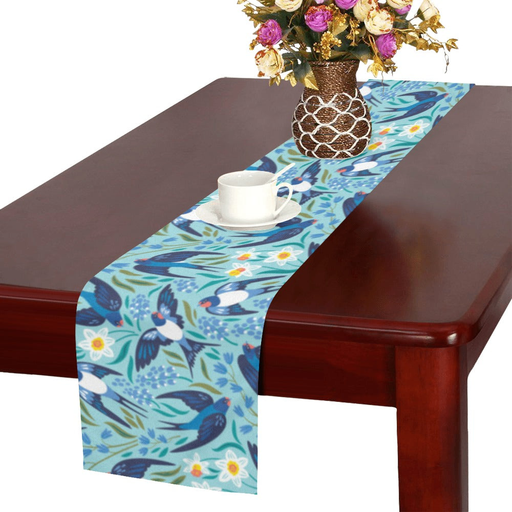 Swallow Pattern Print Design 05 Table Runner