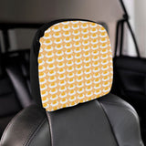 Fried Eggs Pattern Print Design 04 Car Headrest Cover