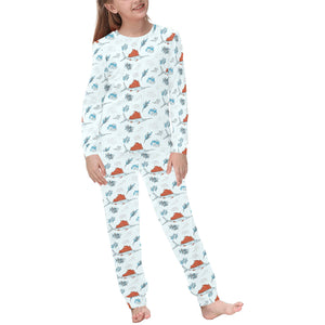 Swordfish Pattern Print Design 03 Kids' Boys' Girls' All Over Print Pajama Set