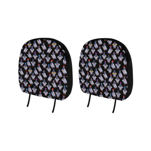 Pigeon Pattern Print Design 04 Car Headrest Cover