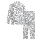 Gear Pattern Print Design 05 Men's Long Pajama Set