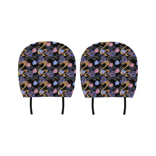 Snake Flower Pattern Car Headrest Cover