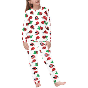 Ladybug Pattern Print Design 01 Kids' Boys' Girls' All Over Print Pajama Set