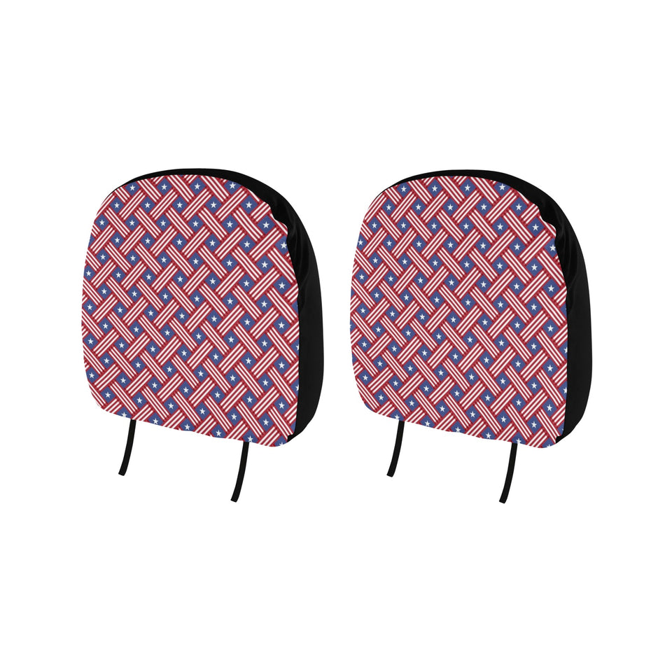 USA Star Stripe Pattern Car Headrest Cover