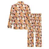 Squirrel Pattern Print Design 04 Men's Long Pajama Set