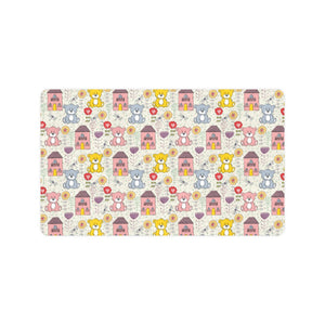 Teddy Bear Pattern Print Design 04 Doormat