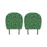 Green Peas Pattern Print Design 05 Car Headrest Cover