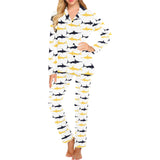 Swordfish Pattern Print Design 05 Women's Long Pajama Set