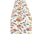 Yorkshire Terrier Pattern Print Design 05 Table Runner